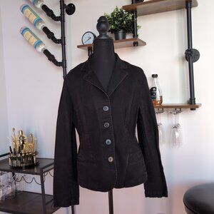Chaps Black Denim Jacket L